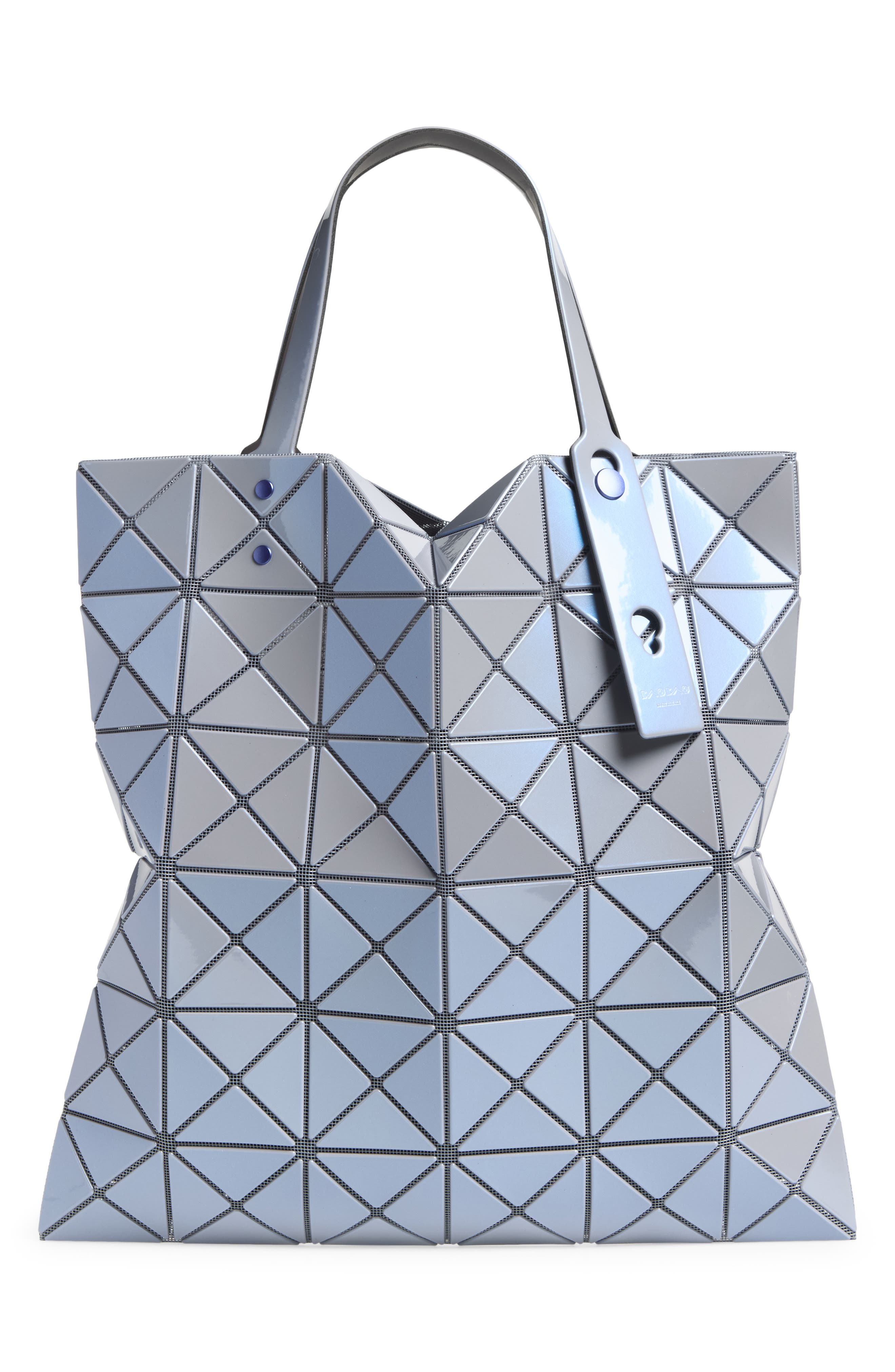 Lucent One-Tone PVC Tote, Main, color, BLUE GRAY