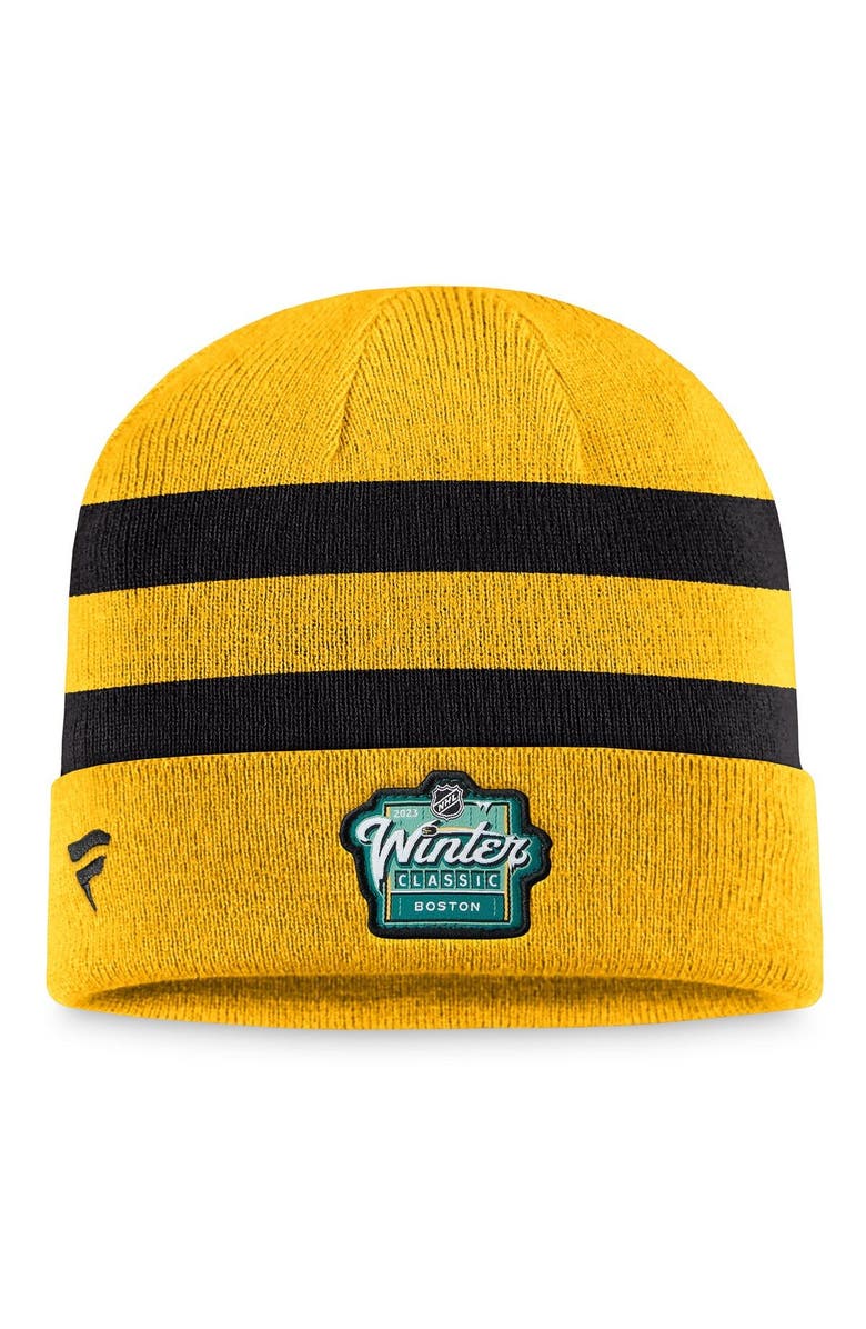 FANATICS Men's Fanatics Branded Gold/Black Boston Bruins 2023 Winter Classic Team Knit Hat, Alternate, color,