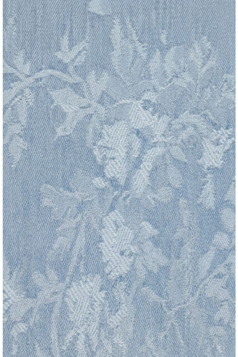 Floral Jacquard Denim Jacket, Alternate, color, Light Blue
