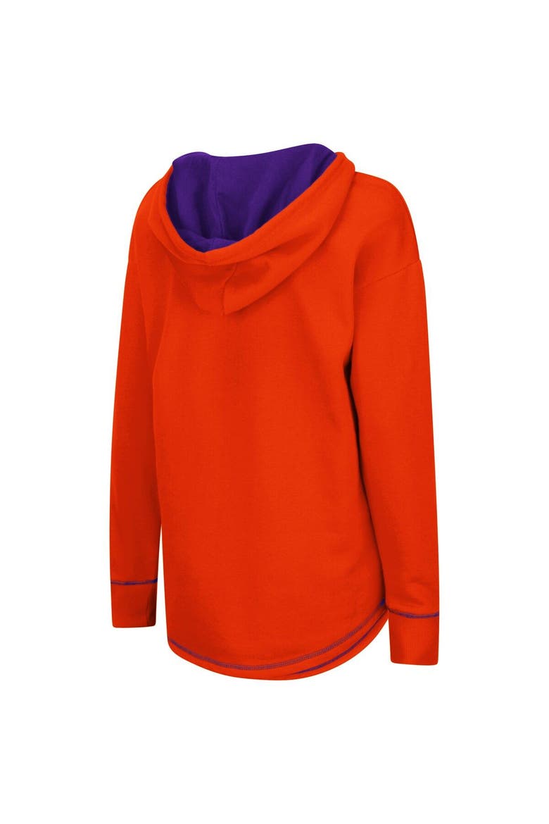 Women's Colosseum Orange Clemson Tigers Tunic Pullover Hoodie, Alternate, color, Orange