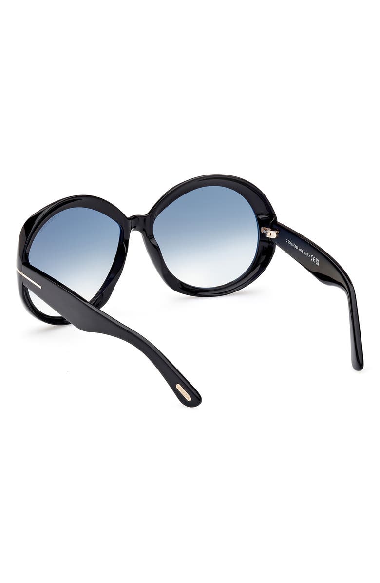 TOM FORD Annabelle 62mm Gradient Oversize Round Sunglasses, Alternate, color,