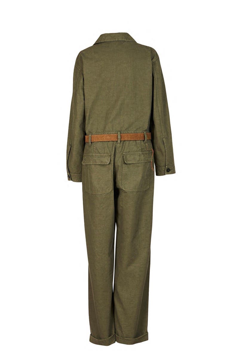 Fortela Military Inspired Cotton Jumpsuit, Alternate, color, Green