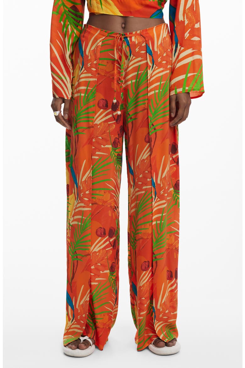 Wide Leg Cover-Up Pants, Main, color, ORANGE