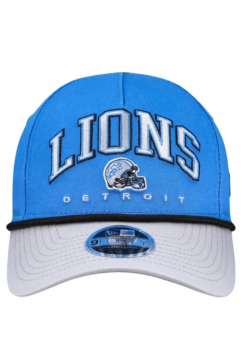 Toddler New Era  Blue/Gray Detroit Lions  Arch COOLERA 9FORTY A-Frame Adjustable Hat, Alternate, color, Blue