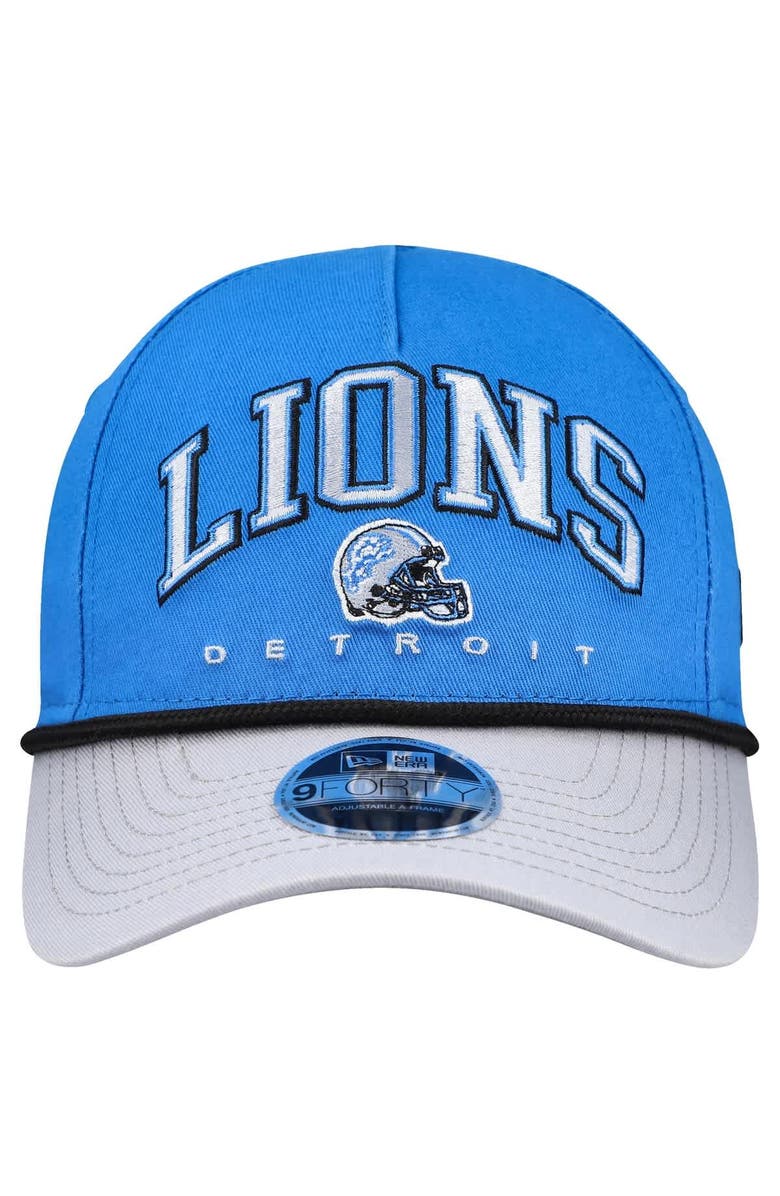 New Era Toddler New Era  Blue/Gray Detroit Lions  Arch COOLERA 9FORTY A-Frame Adjustable Hat, Alternate, color, Blue