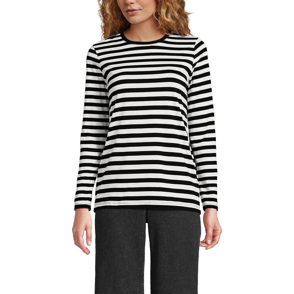 Lands' End Relaxed Supima Cotton Long Sleeve Crew Neck T-shirt