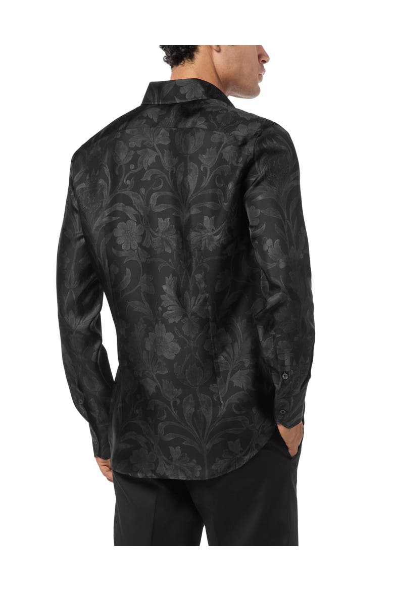 Silk Gold Cut Shirt Baroque Men, Alternate, color, black