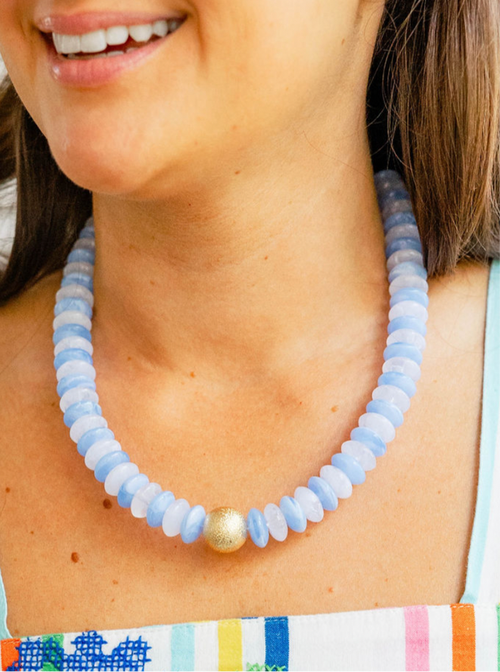 Erin Mcdermott Jewelry Coco Necklace In Blue