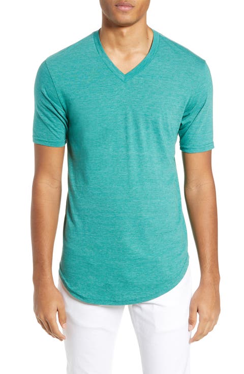 Triblend Scallop V-Neck T-Shirt
