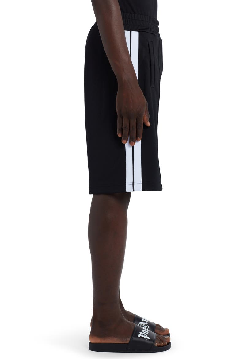 Classic Logo Track Shorts, Alternate, color, BLACK WHITE