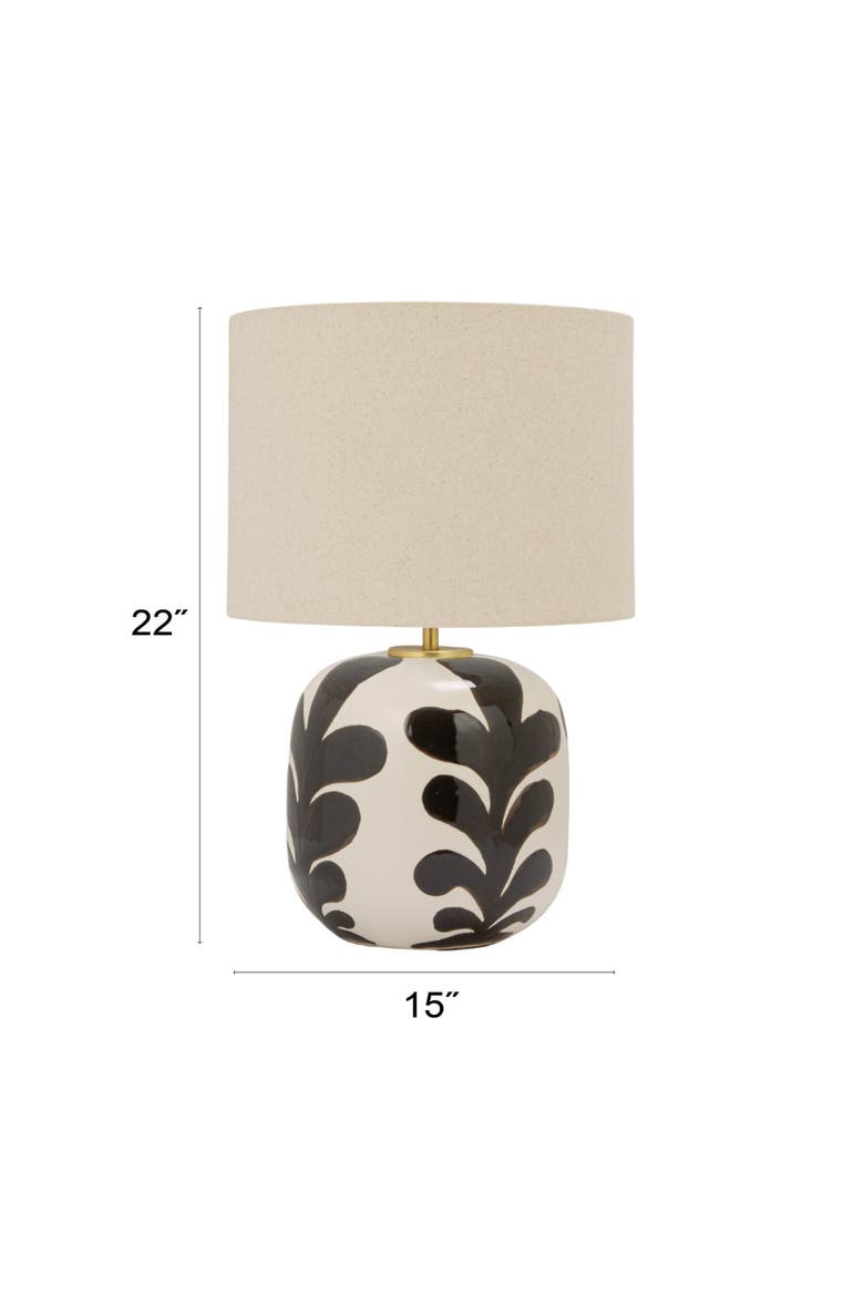 Table Lamp with Linen Shade and Inline Switch, Alternate, color, White