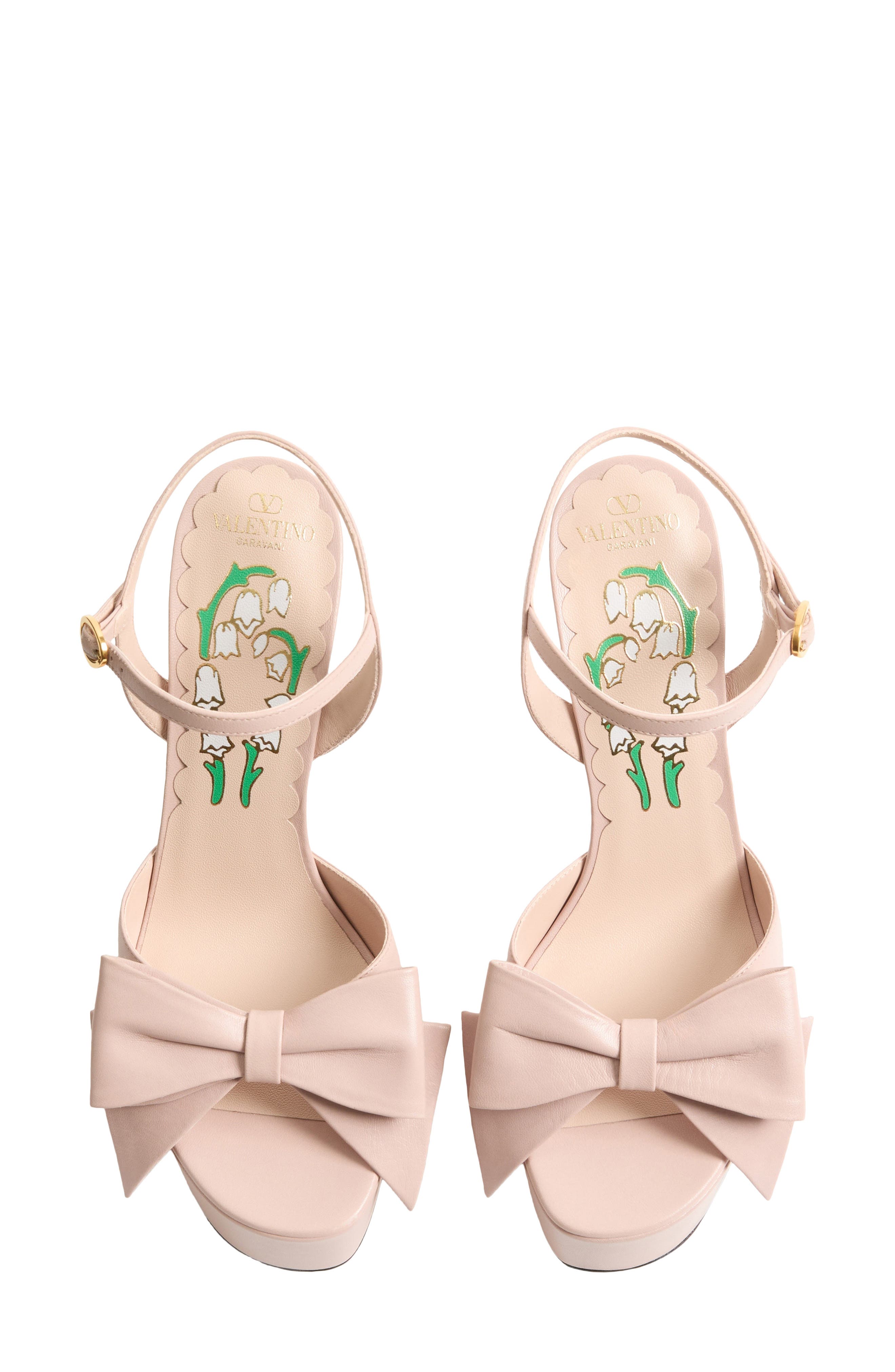 Valentino Bowow Platform Sandal, Alternate, color, Water Rose