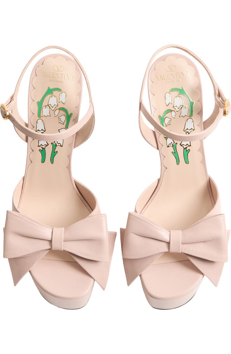 Valentino Bowow Platform Sandal, Alternate, color, Water Rose