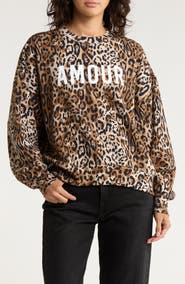 Cinq à Sept Brandy Leopard Amour Sweatshirt