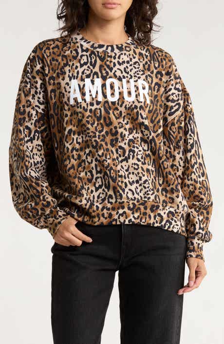 Cinq à Sept Brandy Leopard Amour Sweatshirt