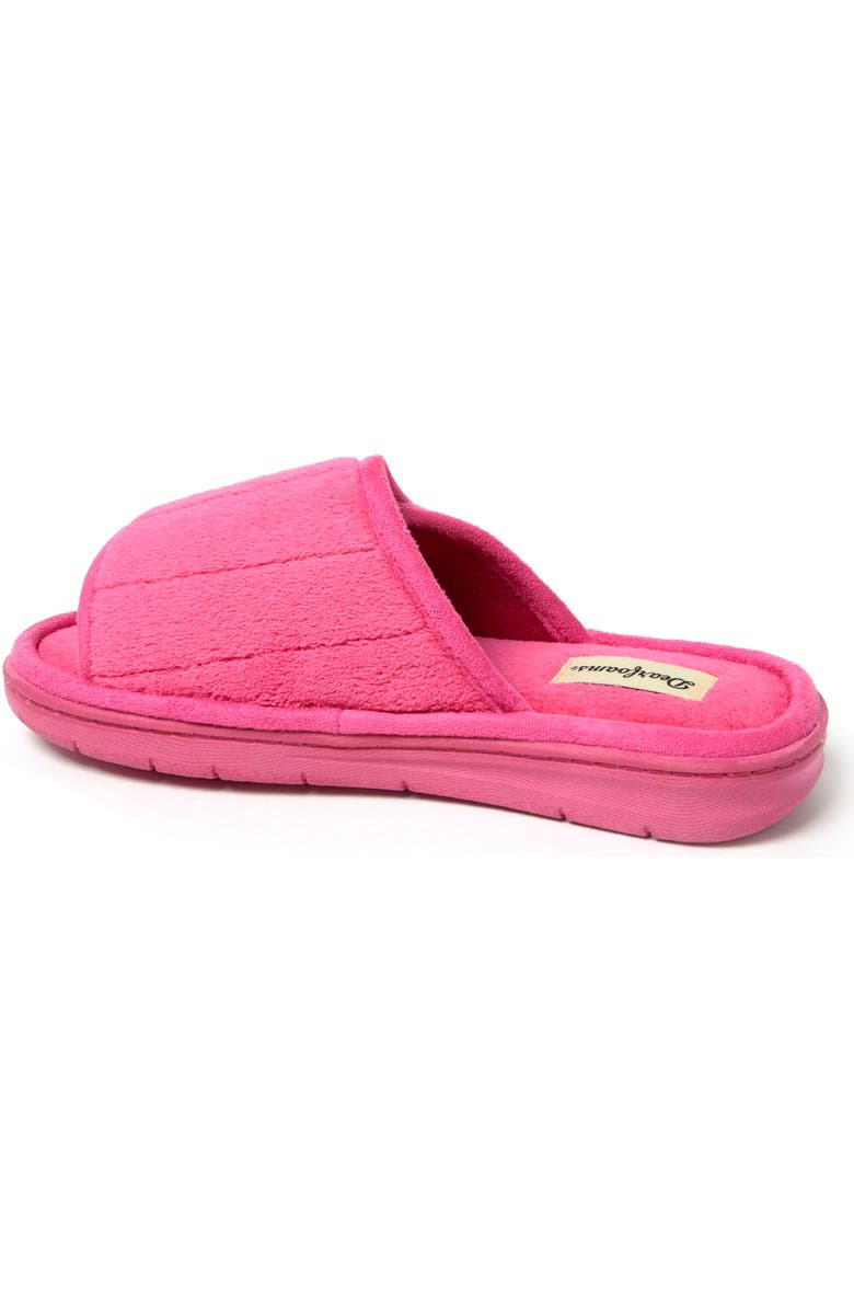 DEARFOAMS Mickey Terry Adjustable Shower Slide Slipper, Alternate, color, Paradise Pink