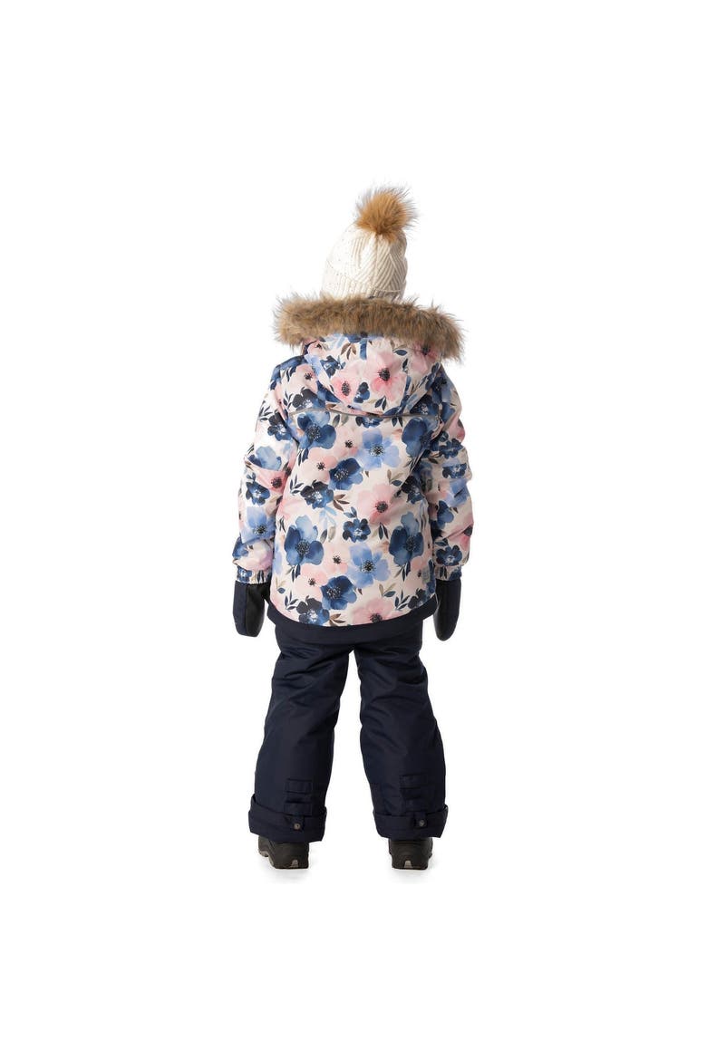 Two Piece Play Snowsuit Multicolored Line Print, Alternate, color, Watercolor Flower Print