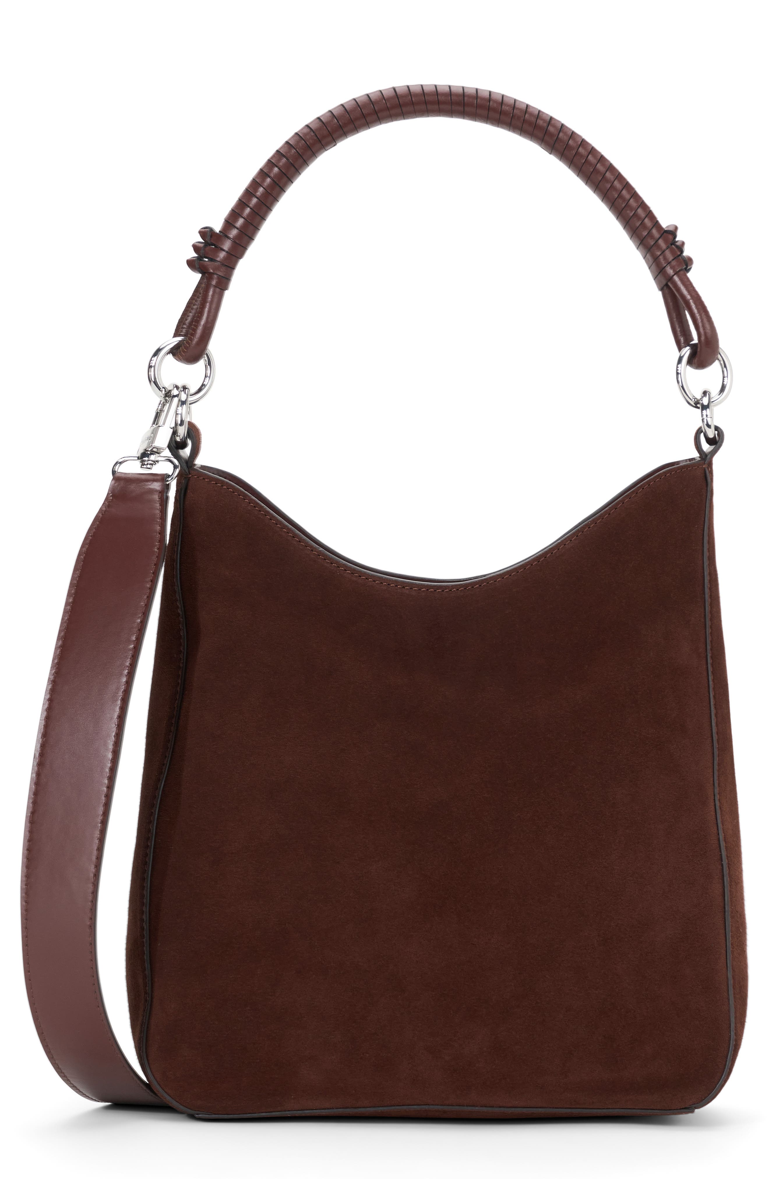 STAUD Mel Suede Shoulder Bag, Main, color, 