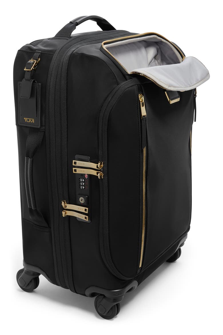 Voyageur Léger Dual Access Expandable Carry-On, Alternate, color, BLACK/ GOLD