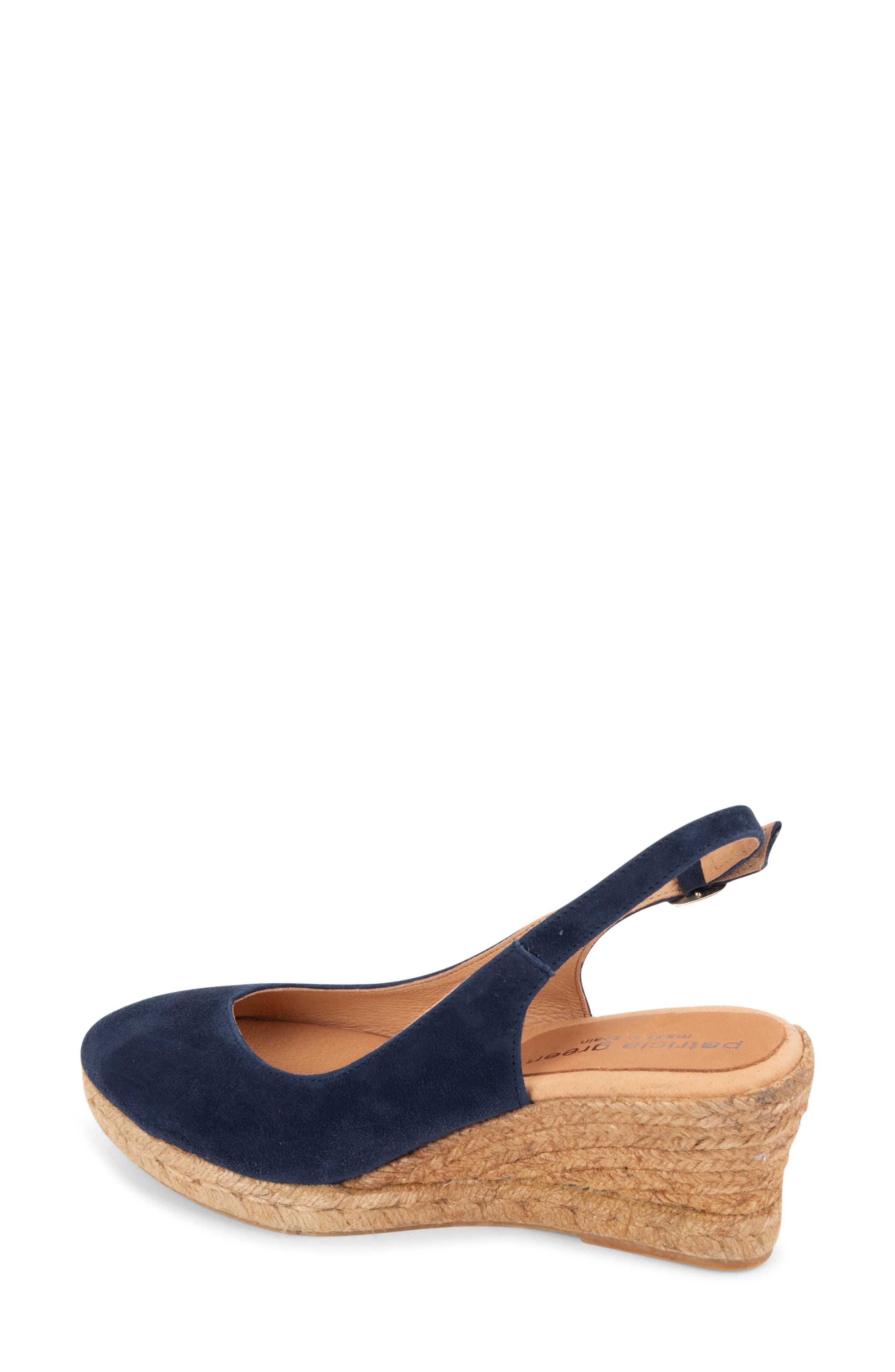 Poppy Slingback Espadrille Wedge, Alternate, color, NAVY