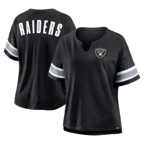 Women's Fanatics Black Las Vegas Raiders Redzone Curl Route T-Shirt