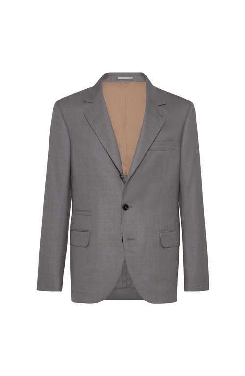Brunello Cucinelli Single-breasted Suit Blazer In Gray
