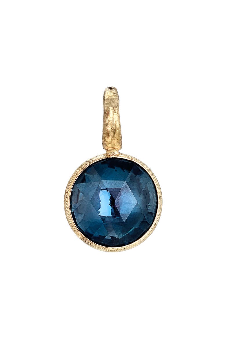 Jaipur 18K Gold Small London Blue Topaz Pendant, Main, color, GOLD/ BLUE