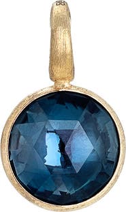 Marco Bicego Jaipur 18K Gold Small London Blue Topaz Pendant