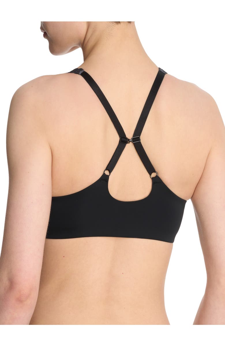 Natori Pure Luxe Covertible Front Close Underwire Bra, Alternate, color, Black