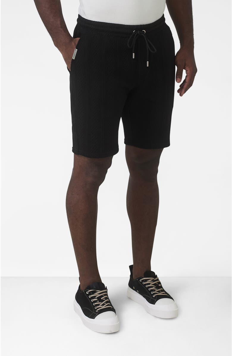 MAUVAIS Tanami Textured Stretch Slim Shorts, Alternate, color, Black