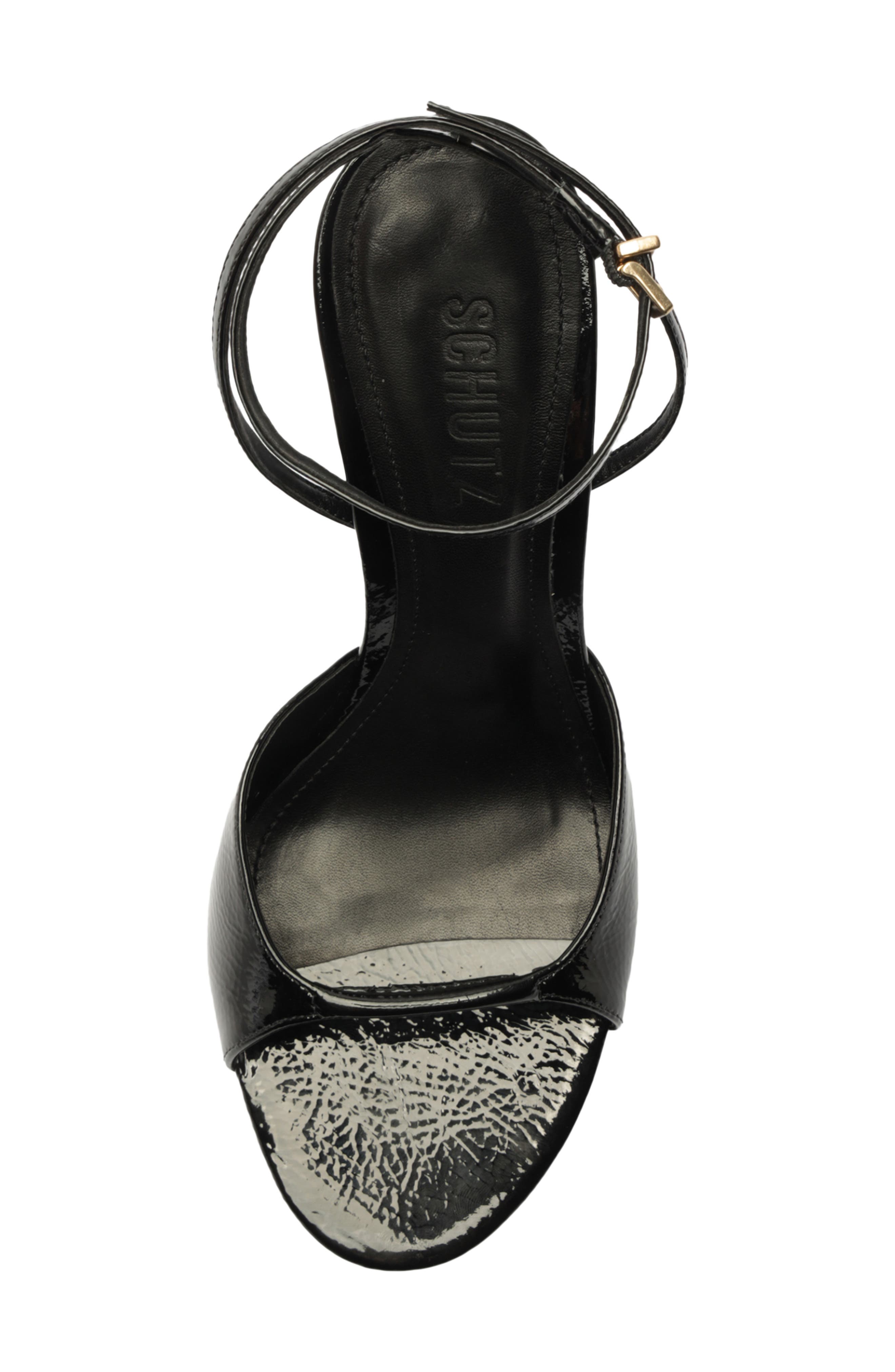 Schutz Arlette Ankle Strap Sandal, Alternate, color, Black