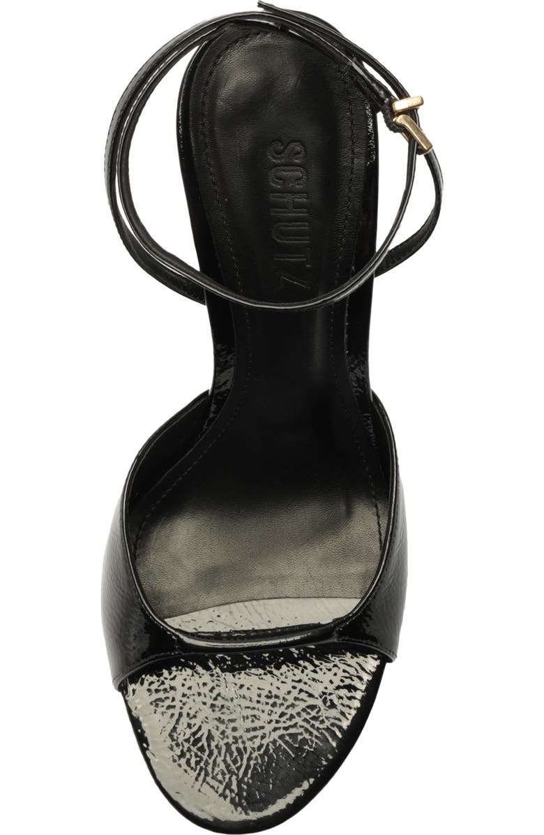 Schutz Arlette Ankle Strap Sandal, Alternate, color, Black