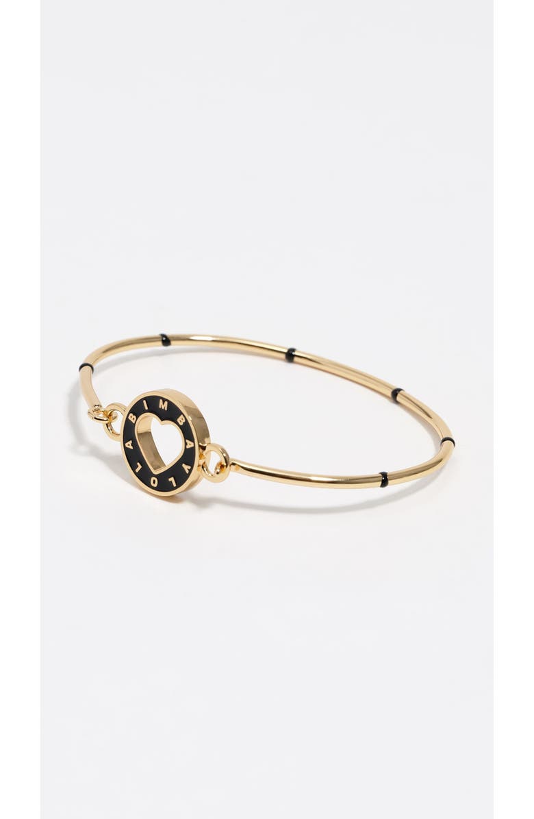 Bimba y Lola Heart Logo Rigid Bracelet, Main, color, Black