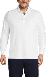 Lands' End Long Sleeve Cotton Supima Polo Shirt