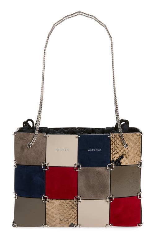 Khaite Mini Emma Patchwork Tote in Ruby Multi 695 at Nordstrom