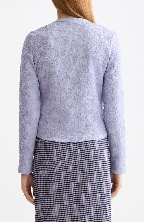 Scotch & Soda Soutache Detail Knit Button-up Shirt In Blue