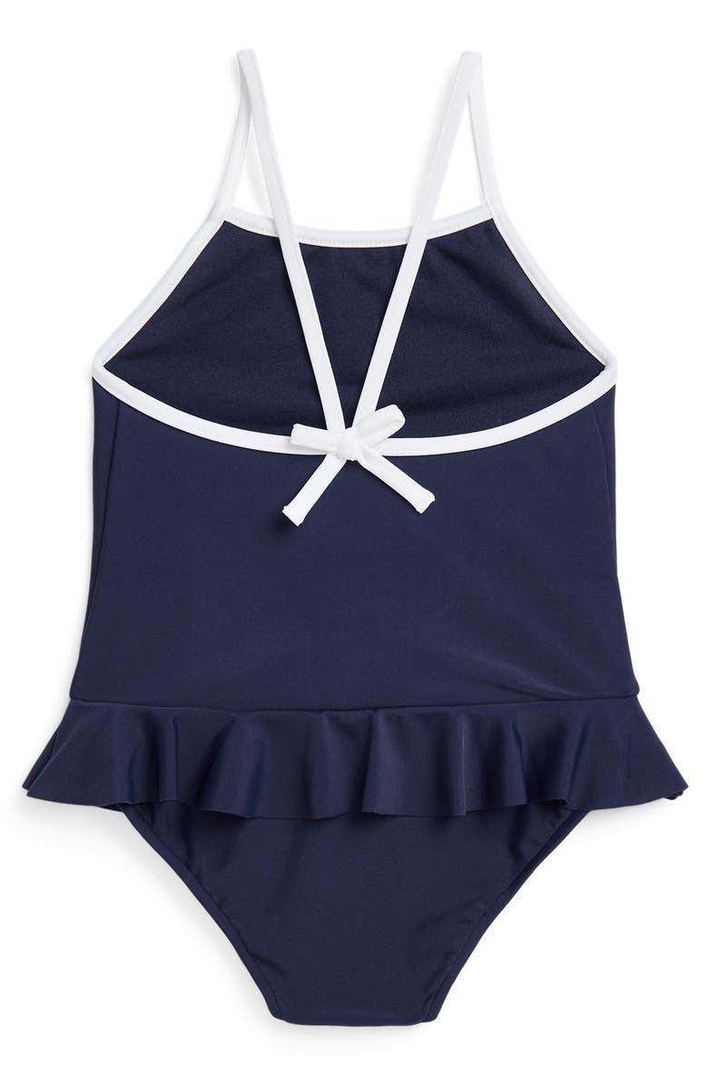 Ralph Lauren Bear Embroidered One-Piece Swimsuit, Alternate, color,