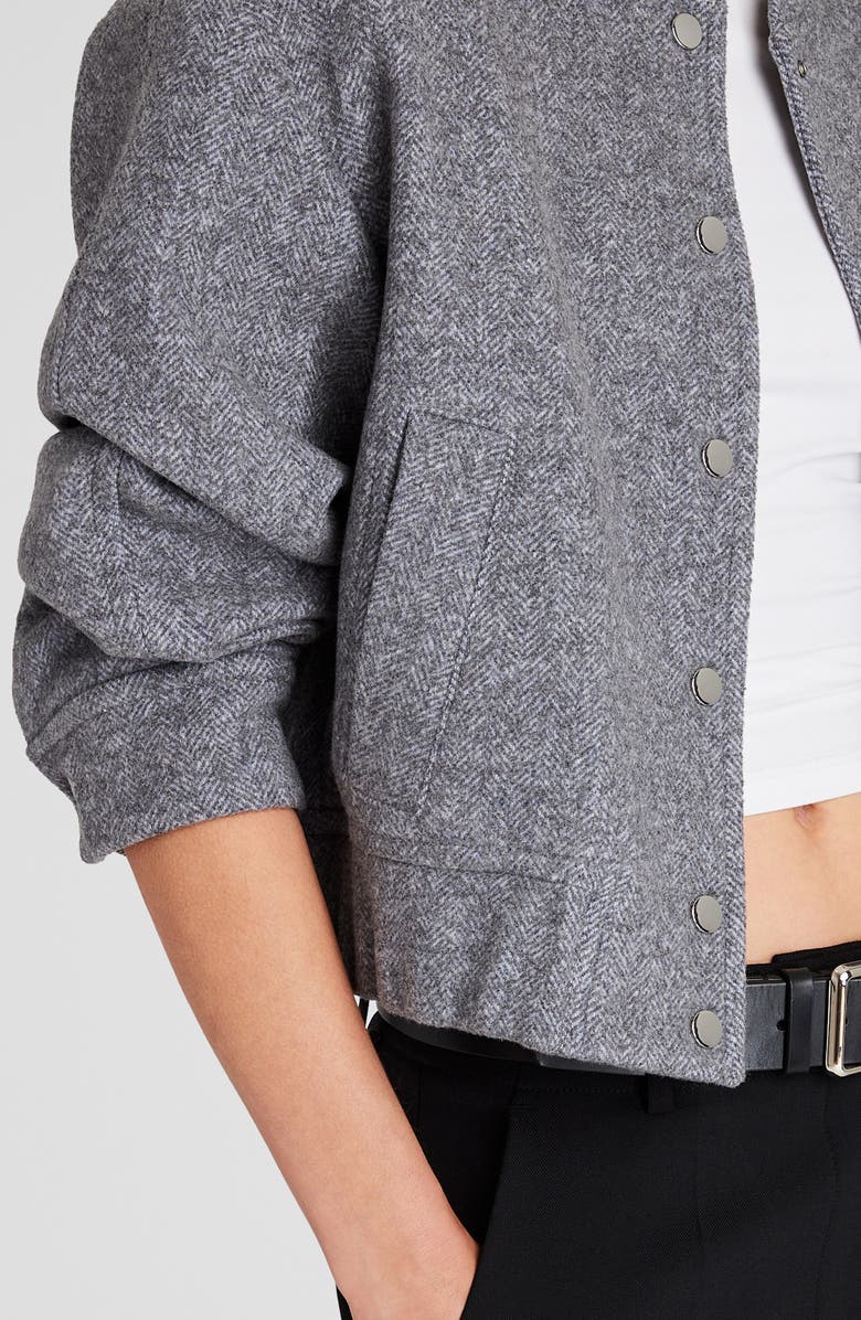 Club Monaco Wool Blend Bomber, Alternate, color, 