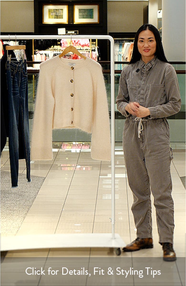 Boxy Mohair & Wool Blend Cardigan, sales video thumbnail