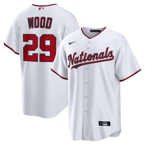 Men's Nike James Wood White Washington Nationals Home Replica 2.0 Player Jersey