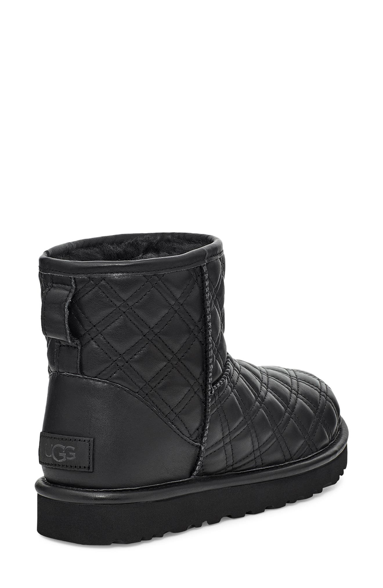 UGG<sup>®</sup> Classic Mini II Quilted Genuine Shearling Lined Bootie, Alternate, color, 