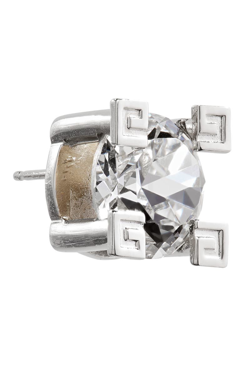 4G Prong Crystal Stud Earrings, Alternate, color, SILVERY