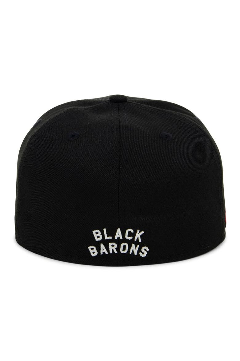 Men's Rings & Crwns Black Birmingham Black Barons Team Fitted Hat, Alternate, color, Black