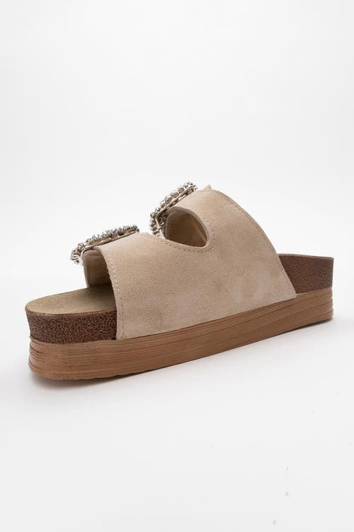 Forever & Always Shoes Polacca Leather Slide Sandal