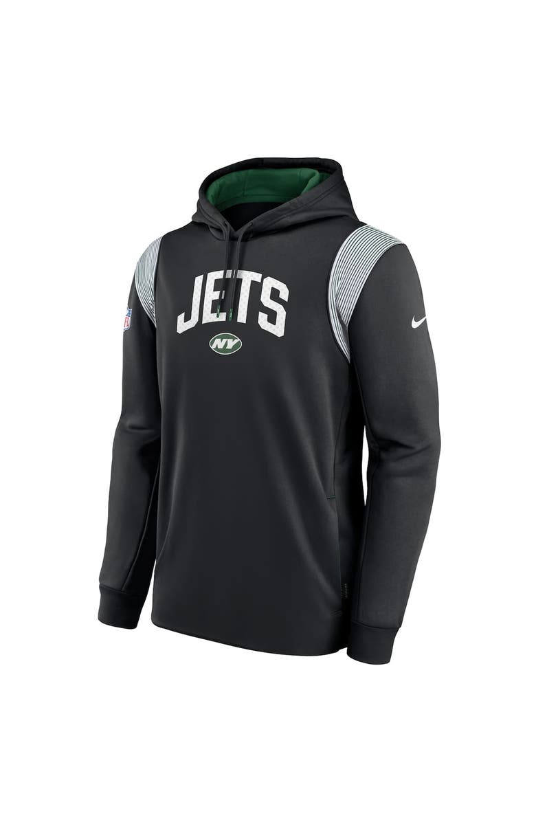 Nike Men's Nike Black New York Jets Sideline Athletic Stack Performance Pullover Hoodie, Alternate, color, Black