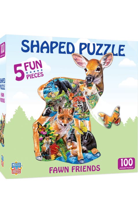 Fawn Friends 100pc Shaped Jigsaw Puzzle