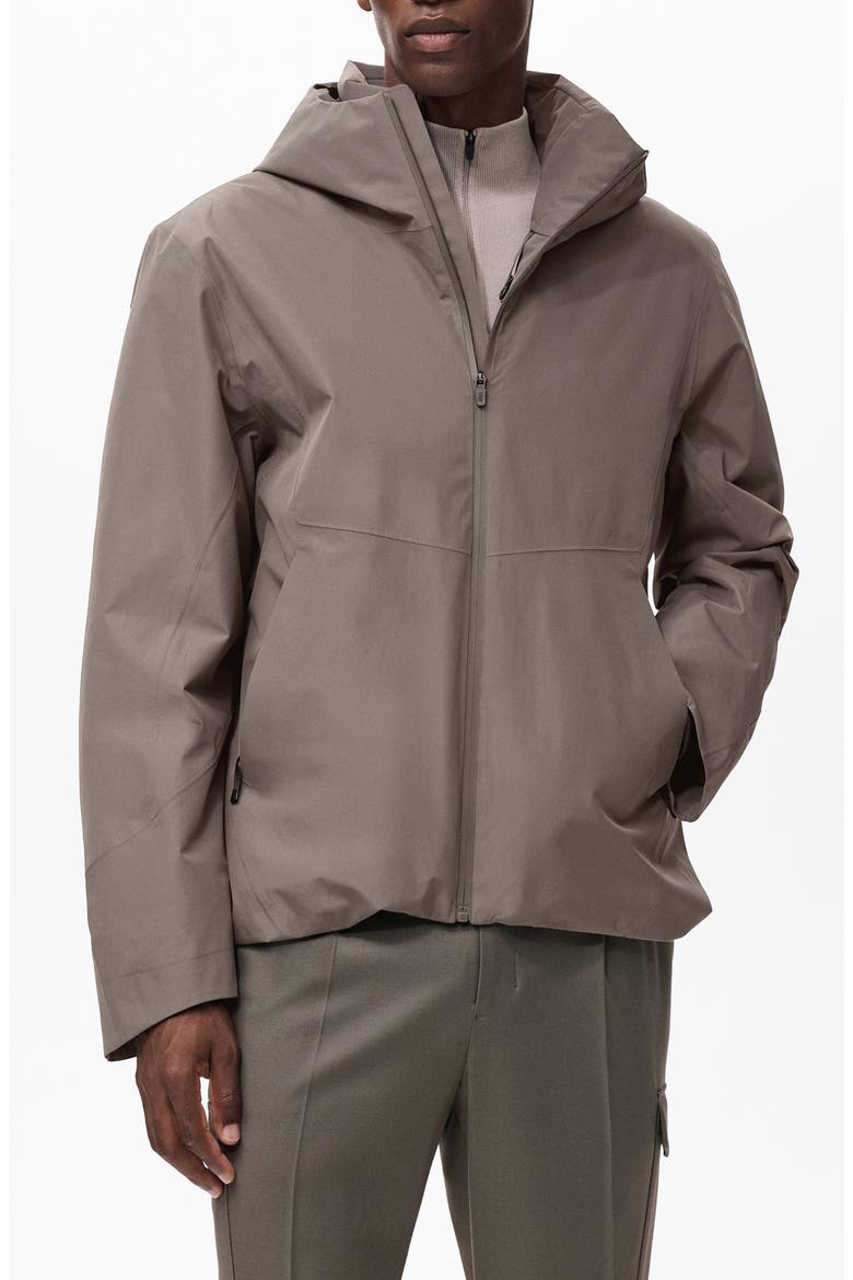 Water Repellent Thermolite® Zip Hoodie, Main, color, MEDIUM BROWN