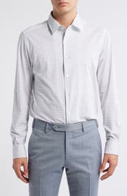 Zanella Dots Knit Cotton Blend Dress Shirt