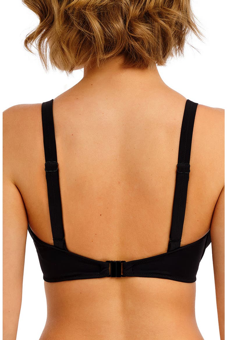 Jewel Cover Underwire Bikini Top, Alternate, color, PLAIN BLACK