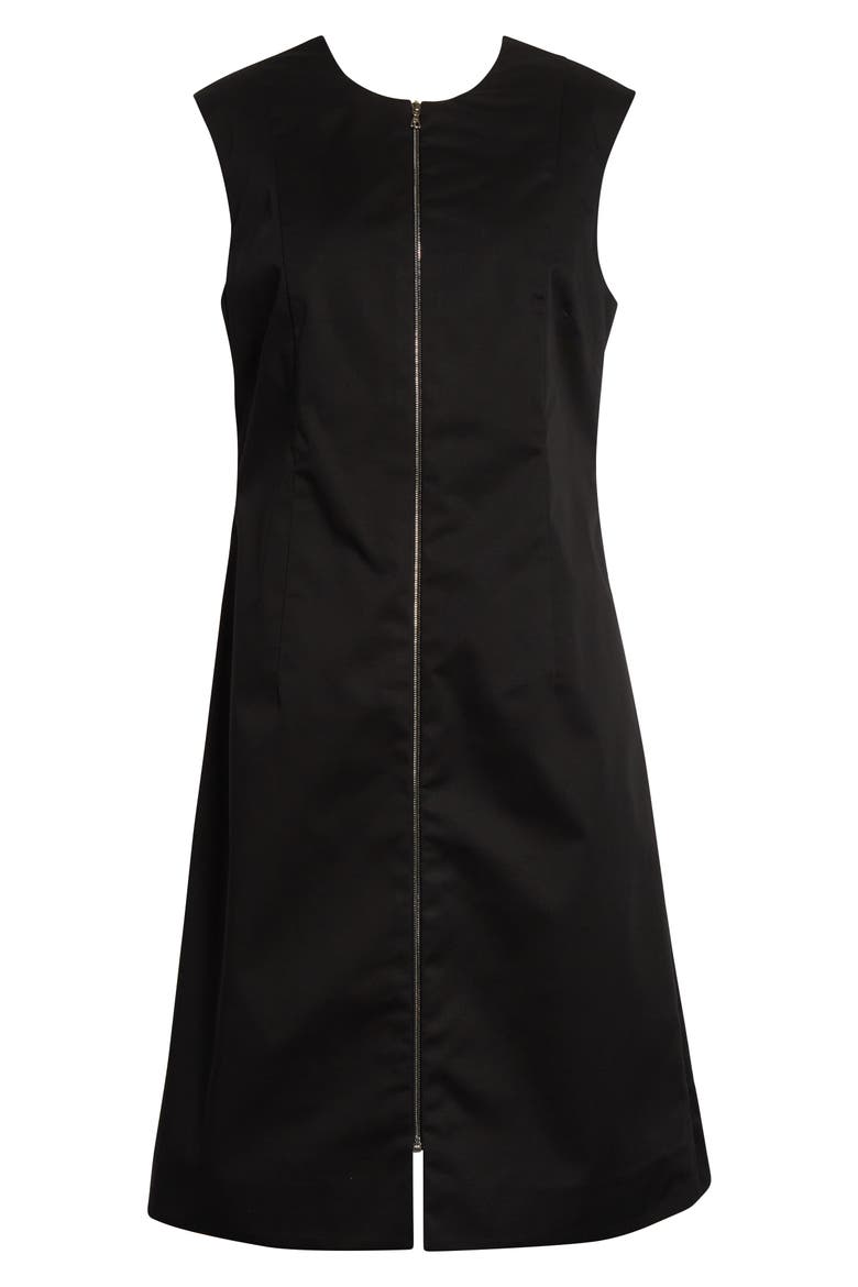 Brooke Full Zip Sleeveless Dress, Alternate, color, BLACK